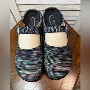 Klogs Women's Multicolor Stripe Mary Jane Clogs W 10 - slip resistant